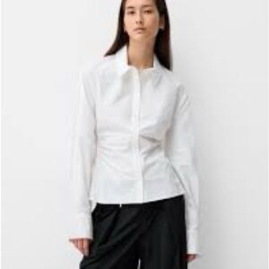 Zara White Button Down Shirt for Women